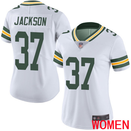 Green Bay Packers Limited White Women #37 Jackson Josh Road Jersey Nike NFL Vapor Untouchable->women nfl jersey->Women Jersey